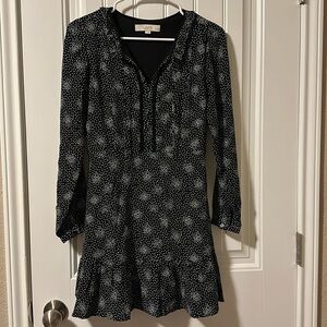 LOFT black dress with dots Size 00P